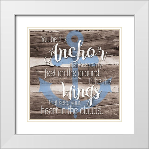 Anchor White Modern Wood Framed Art Print with Double Matting by Gibbons, Lauren