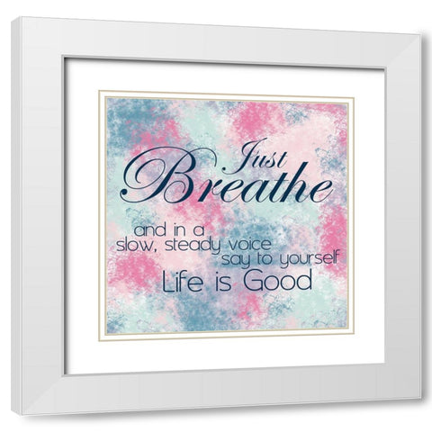 Breathe White Modern Wood Framed Art Print with Double Matting by Gibbons, Lauren
