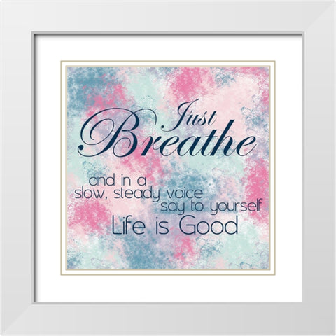 Breathe White Modern Wood Framed Art Print with Double Matting by Gibbons, Lauren