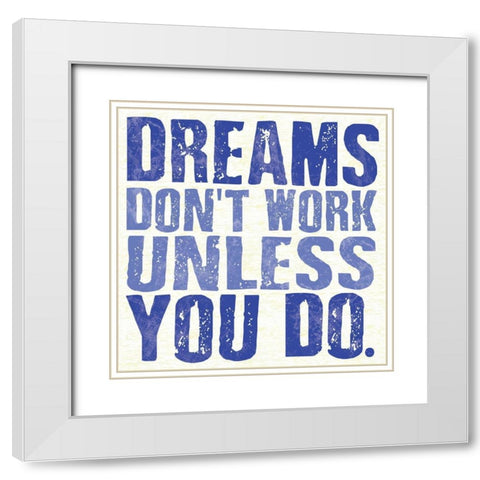 Dreams White Modern Wood Framed Art Print with Double Matting by Gibbons, Lauren