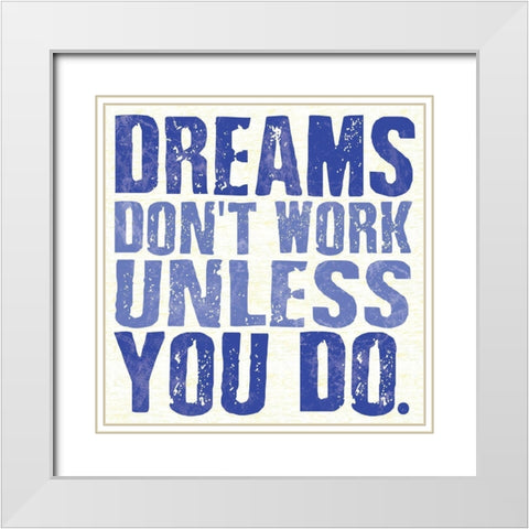 Dreams White Modern Wood Framed Art Print with Double Matting by Gibbons, Lauren