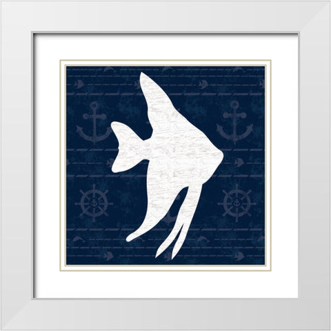Fish 2 White Modern Wood Framed Art Print with Double Matting by Gibbons, Lauren