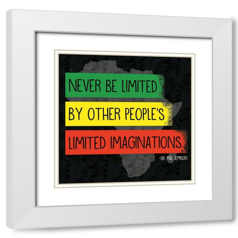 Quote 3 Mae White Modern Wood Framed Art Print with Double Matting by Gibbons, Lauren