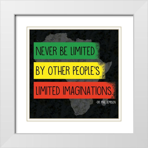 Quote 3 Mae White Modern Wood Framed Art Print with Double Matting by Gibbons, Lauren
