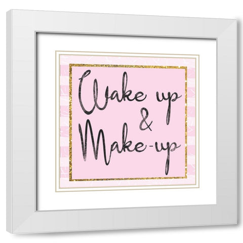 Glamour Wake Up White Modern Wood Framed Art Print with Double Matting by Gibbons, Lauren