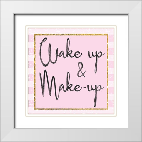 Glamour Wake Up White Modern Wood Framed Art Print with Double Matting by Gibbons, Lauren