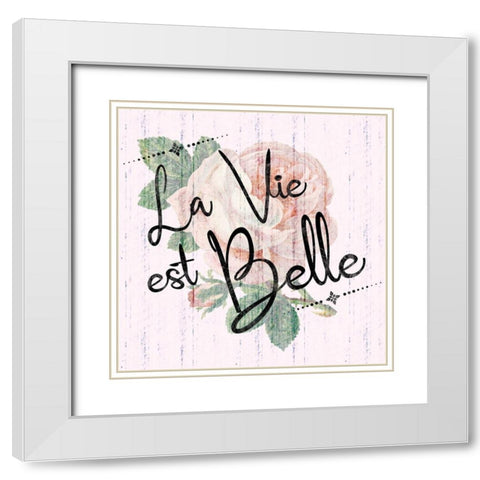 Paris Belle White Modern Wood Framed Art Print with Double Matting by Gibbons, Lauren