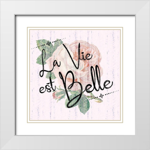 Paris Belle White Modern Wood Framed Art Print with Double Matting by Gibbons, Lauren