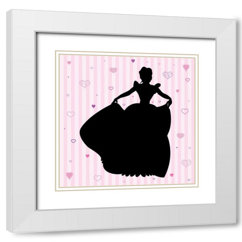 Princess 1 White Modern Wood Framed Art Print with Double Matting by Gibbons, Lauren