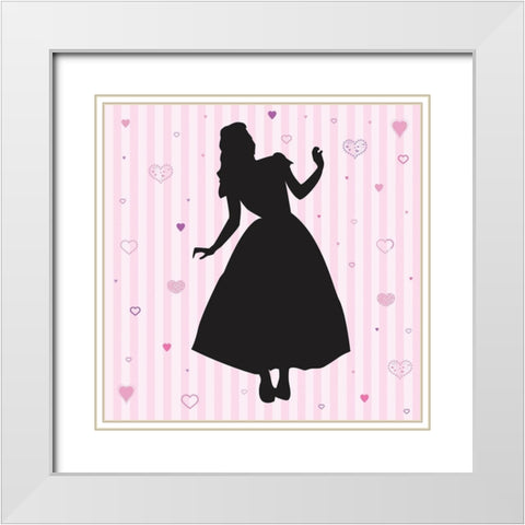 Princess 2 White Modern Wood Framed Art Print with Double Matting by Gibbons, Lauren