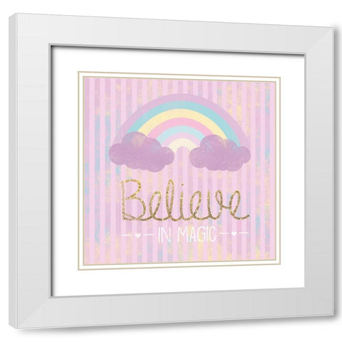 Magical Belief White Modern Wood Framed Art Print with Double Matting by Gibbons, Lauren