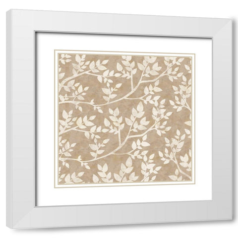 Tranquil Pattern White Modern Wood Framed Art Print with Double Matting by Gibbons, Lauren