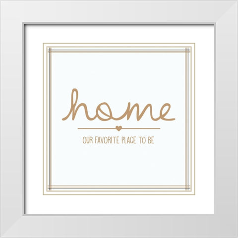 Home White Modern Wood Framed Art Print with Double Matting by Gibbons, Lauren