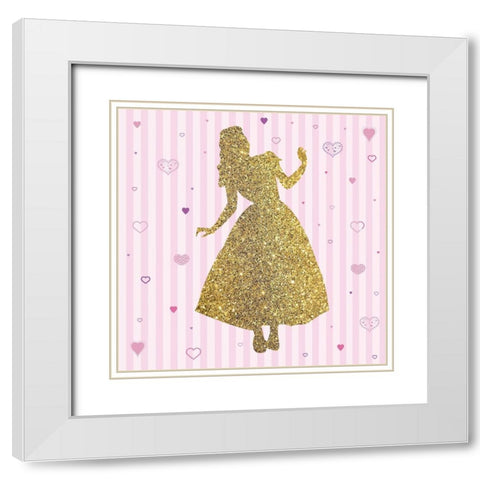 Princess 2 White Modern Wood Framed Art Print with Double Matting by Gibbons, Lauren