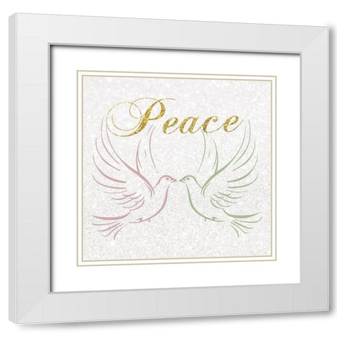 Peaceful Doves White Modern Wood Framed Art Print with Double Matting by Gibbons, Lauren