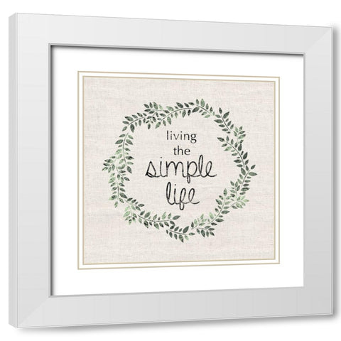 Simple Life Living White Modern Wood Framed Art Print with Double Matting by Gibbons, Lauren