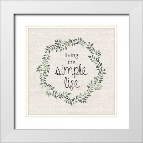 Simple Life Living White Modern Wood Framed Art Print with Double Matting by Gibbons, Lauren