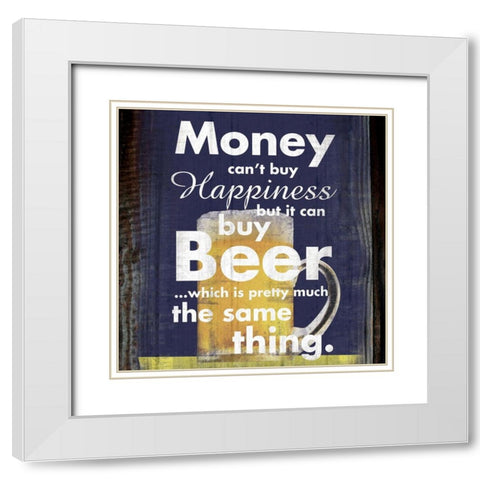 Money Beer White Modern Wood Framed Art Print with Double Matting by Gibbons, Lauren