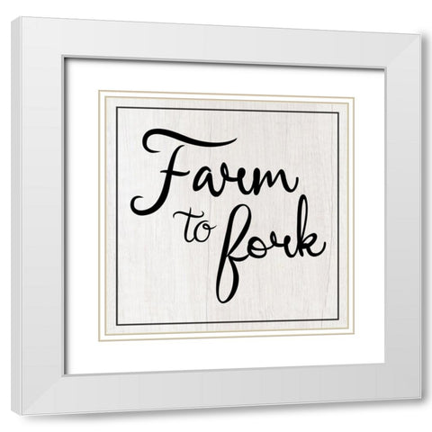 Farm to Fork White Modern Wood Framed Art Print with Double Matting by Gibbons, Lauren