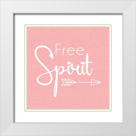 Free Spirit White Modern Wood Framed Art Print with Double Matting by Gibbons, Lauren