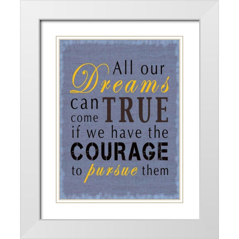 Dreams White Modern Wood Framed Art Print with Double Matting by Gibbons, Lauren