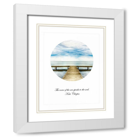 The Voice of The Sea White Modern Wood Framed Art Print with Double Matting by Head, Danny