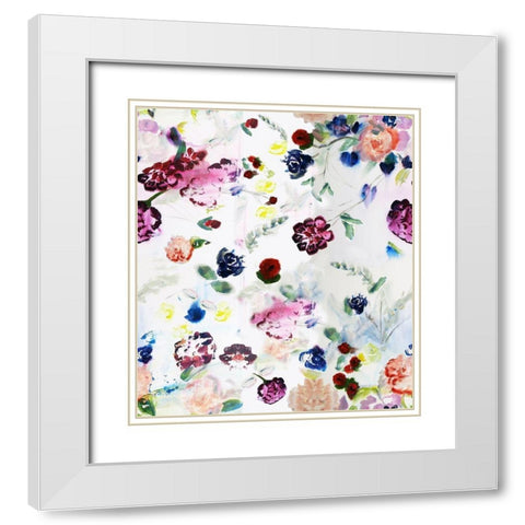 Romantic White Modern Wood Framed Art Print with Double Matting by Daisy D