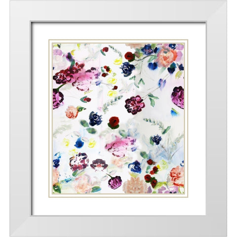 Romantic White Modern Wood Framed Art Print with Double Matting by Daisy D