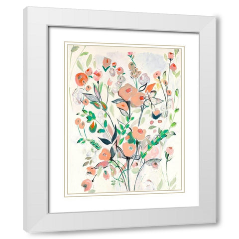 Celebration of Nature White Modern Wood Framed Art Print with Double Matting by Daisy D