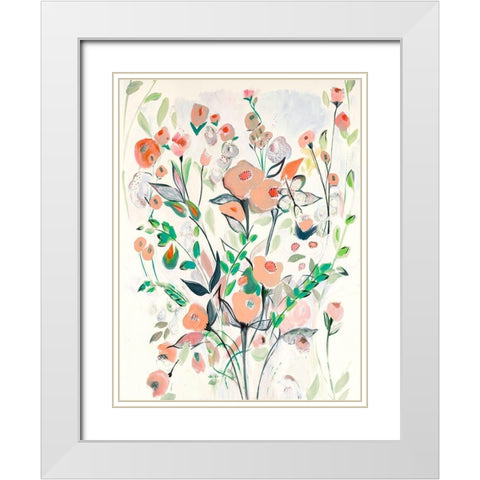 Celebration of Nature White Modern Wood Framed Art Print with Double Matting by Daisy D