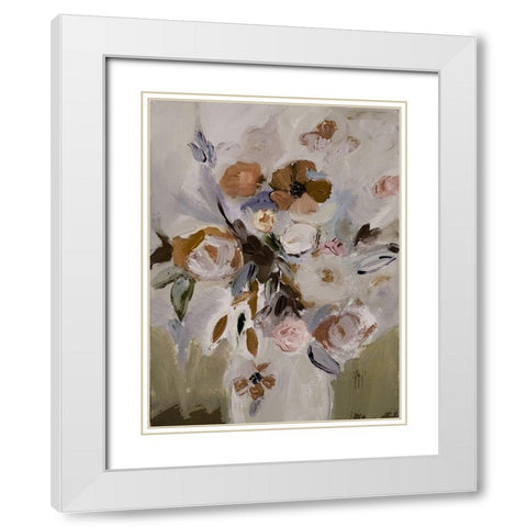 Vase Of Emotions White Modern Wood Framed Art Print with Double Matting by Daisy D