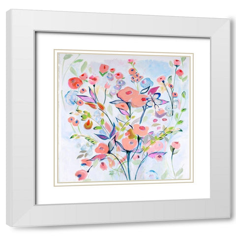 Celebration of Love White Modern Wood Framed Art Print with Double Matting by Daisy D