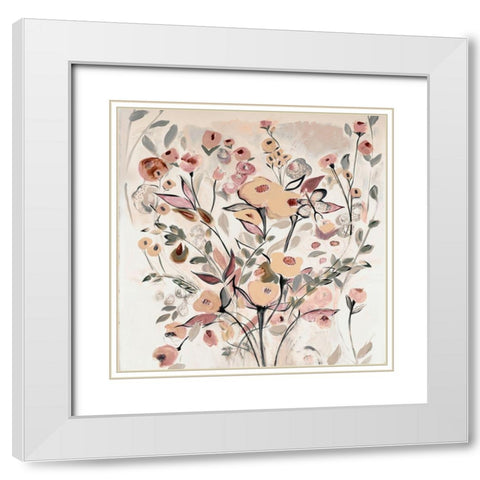 Fall Celebration White Modern Wood Framed Art Print with Double Matting by Daisy D