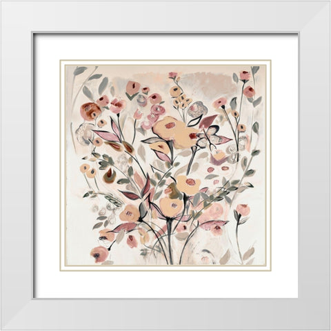 Fall Celebration White Modern Wood Framed Art Print with Double Matting by Daisy D