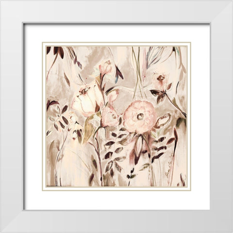 Unfolding Fall Story White Modern Wood Framed Art Print with Double Matting by Daisy D