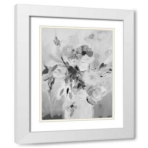 Soft Vase White Modern Wood Framed Art Print with Double Matting by Daisy D