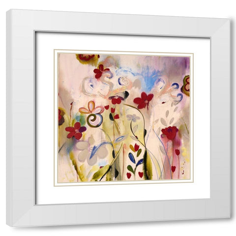 Magical Garden White Modern Wood Framed Art Print with Double Matting by Daisy D