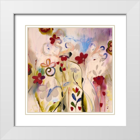Magical Garden White Modern Wood Framed Art Print with Double Matting by Daisy D
