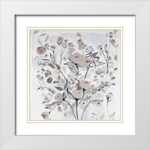 Soft Celebration of Love White Modern Wood Framed Art Print with Double Matting by Daisy D