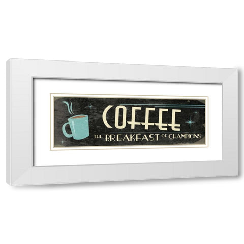 Coffee White Modern Wood Framed Art Print with Double Matting by Grey, Jace