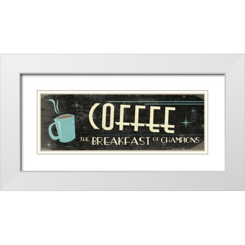 Coffee White Modern Wood Framed Art Print with Double Matting by Grey, Jace