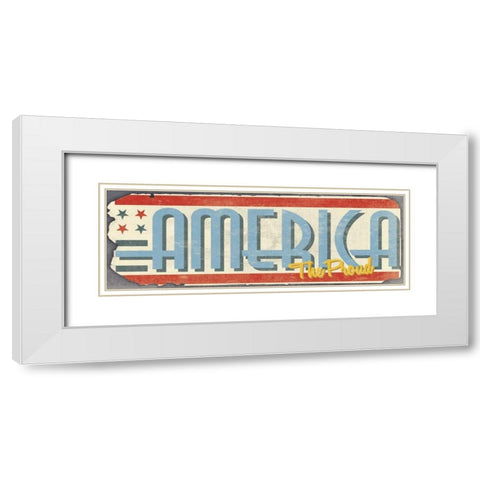 America White Modern Wood Framed Art Print with Double Matting by Grey, Jace