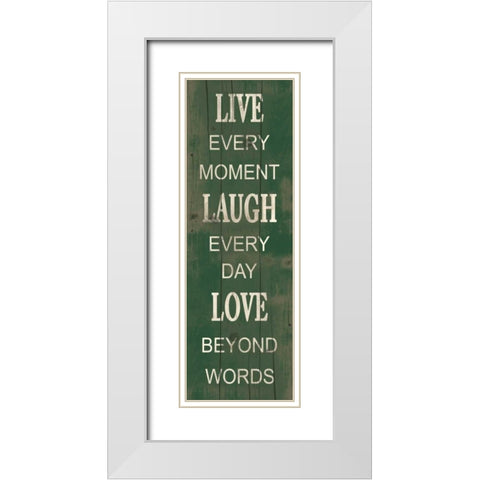 Live White Modern Wood Framed Art Print with Double Matting by Grey, Jace