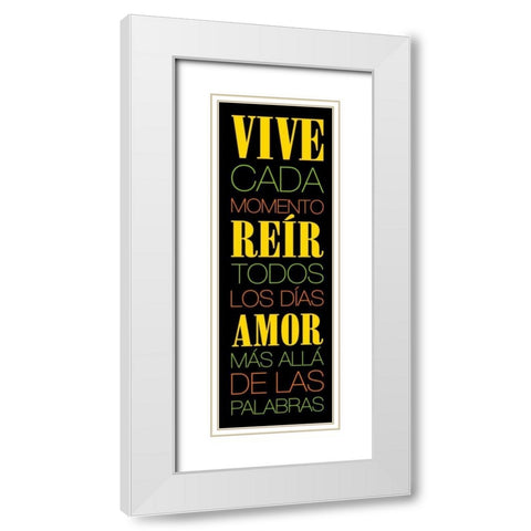 Vive White Modern Wood Framed Art Print with Double Matting by Grey, Jace