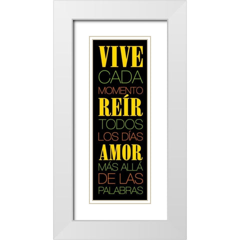 Vive White Modern Wood Framed Art Print with Double Matting by Grey, Jace