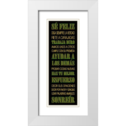 Feliz White Modern Wood Framed Art Print with Double Matting by Grey, Jace