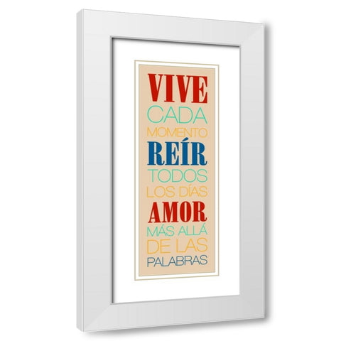 Vive2 White Modern Wood Framed Art Print with Double Matting by Grey, Jace