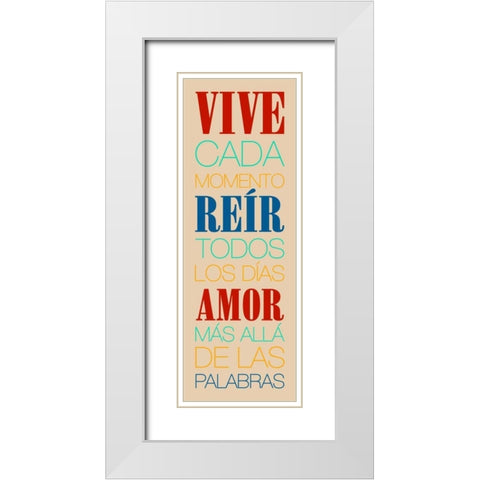 Vive2 White Modern Wood Framed Art Print with Double Matting by Grey, Jace
