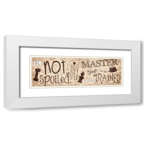 Dog Mate White Modern Wood Framed Art Print with Double Matting by Grey, Jace