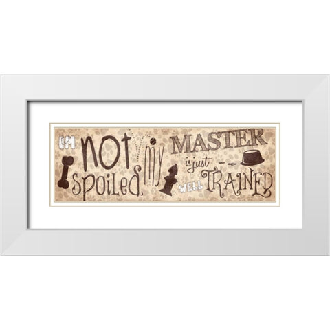 Dog Mate White Modern Wood Framed Art Print with Double Matting by Grey, Jace